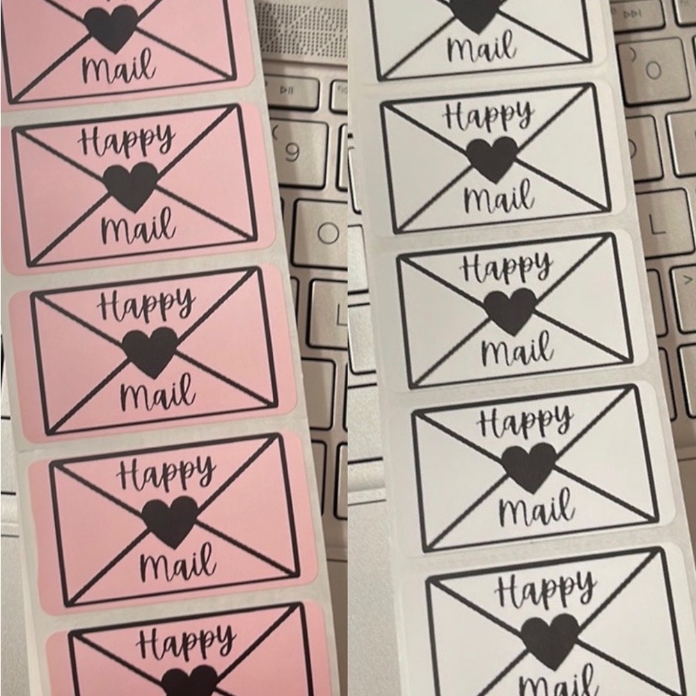Happy Mail with Heart Stickers